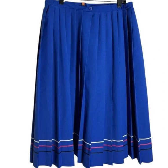 TanJay Royal Blue A-Line Skirt - Workwear - Size M - Picture 2 of 5
